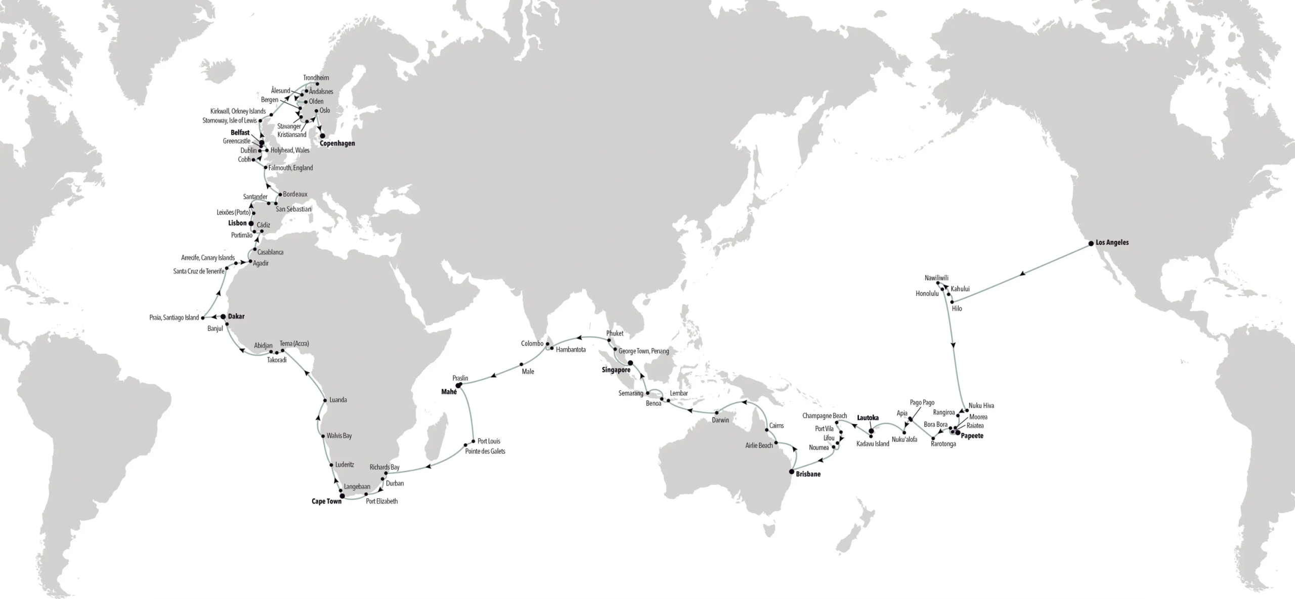 Silversea Cruises, The Three Oceans, World Cruise