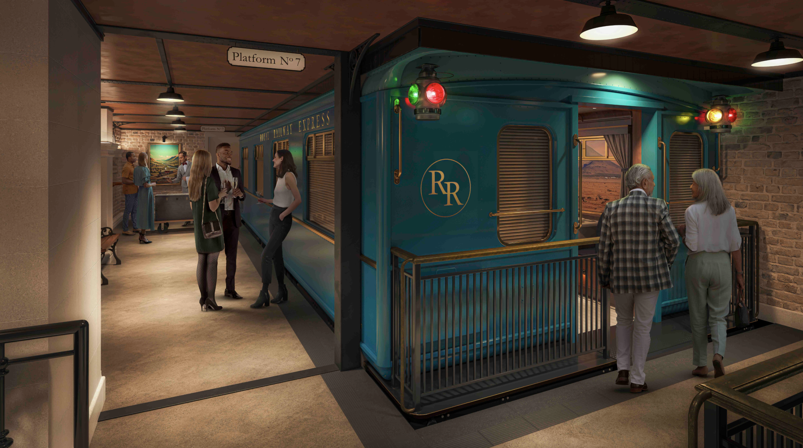 Royal Caribbean, Oasis Class, Utopia of the Seas, Royal Railroad - Utopia Station, Immersive Dining Experience