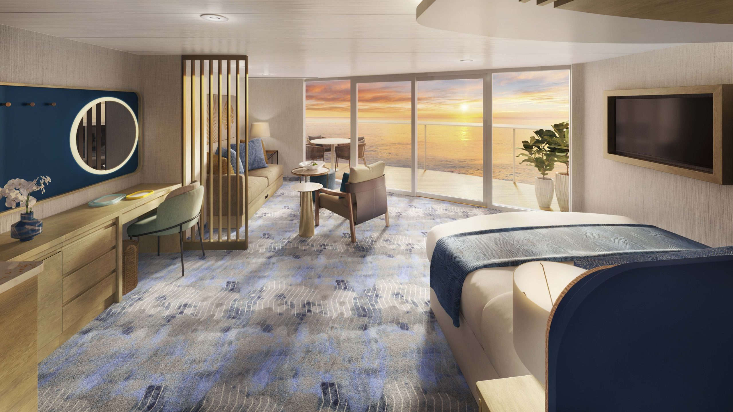 Royal Caribbean, Icon of the Seas, Sky Class, Icon Class, Sunset Corner Suite, 360 Tour