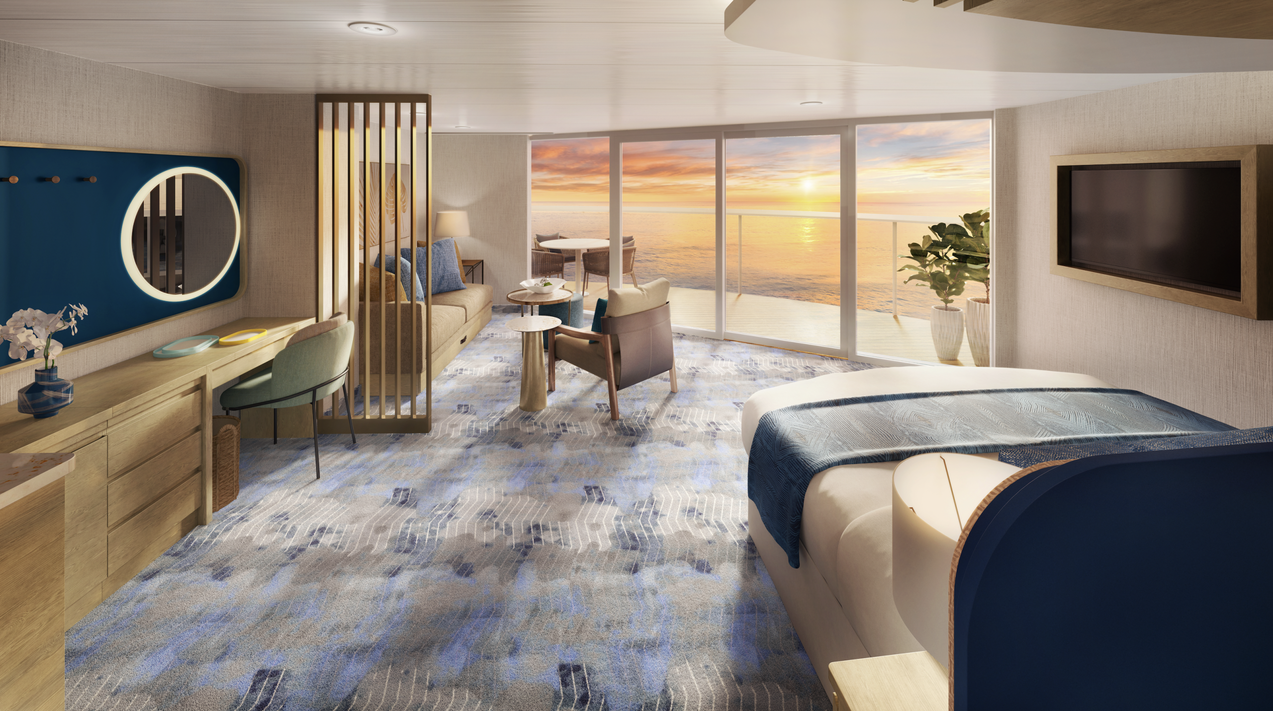 Sunset Corner Suite, Icon of the Seas, Sky Class, Royal Caribbean