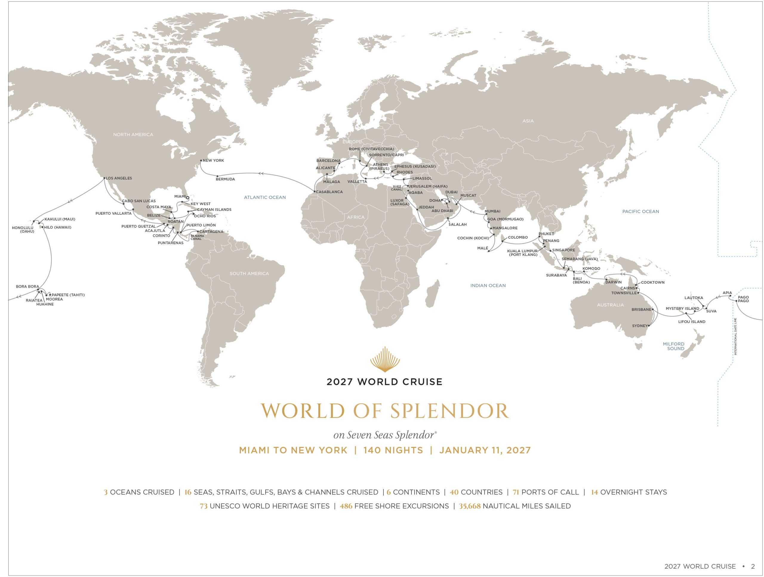 World Cruise, Regent Seven Seas