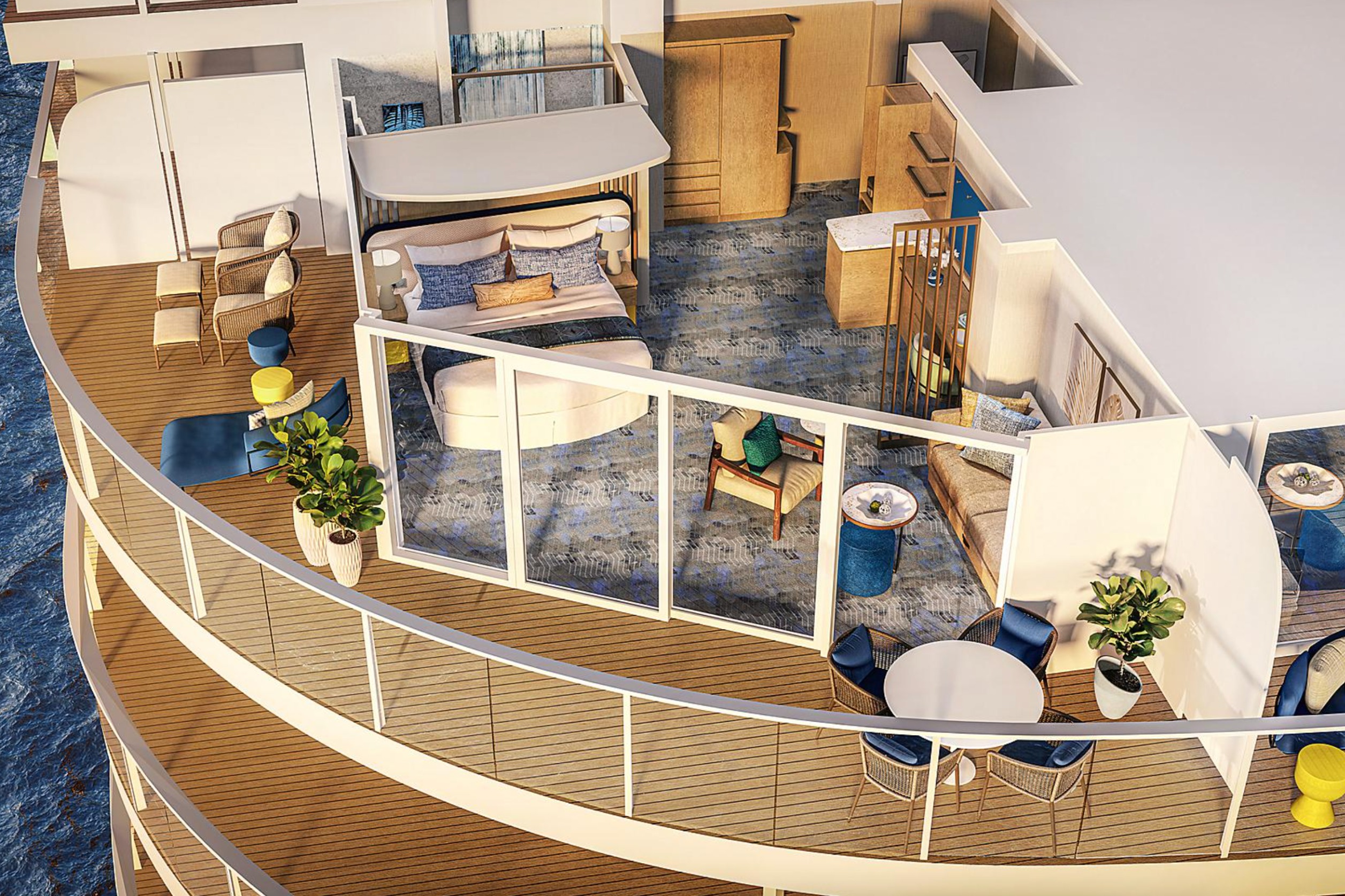 Sky Class Suite, Royal Caribbean, Icon of the Seas, Sunset Corner Suite