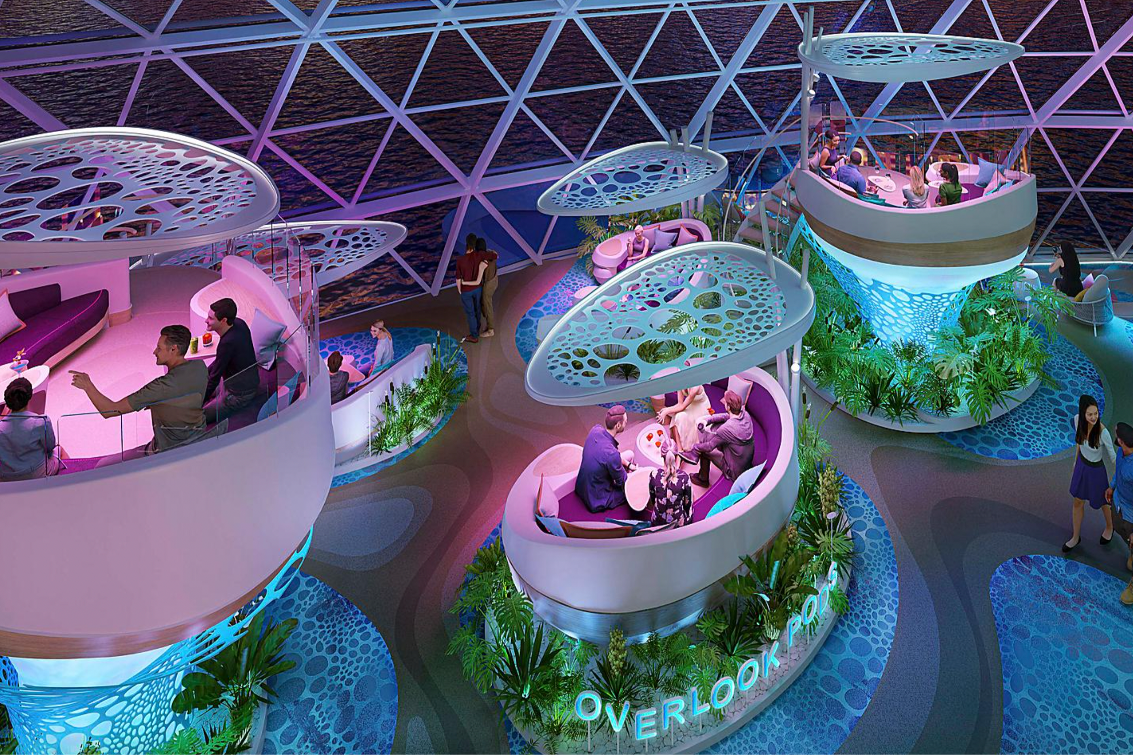 Royal Caribbean, Icon Class, Icon of the Seas, The AquaDome, The Overlook, The Overlook Pods