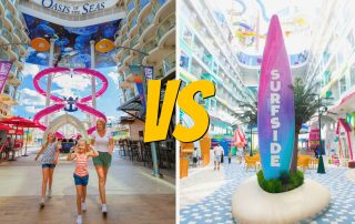 The Boardwalk Neighborhood Vs. Surfside Family Neighborhood on a Royal Caribbean Ship