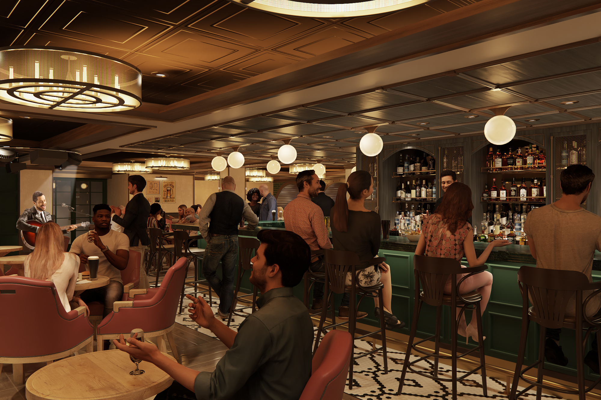 O'Mally's Irish Pub, Sun Princess, Princess Cruises, Dining Options